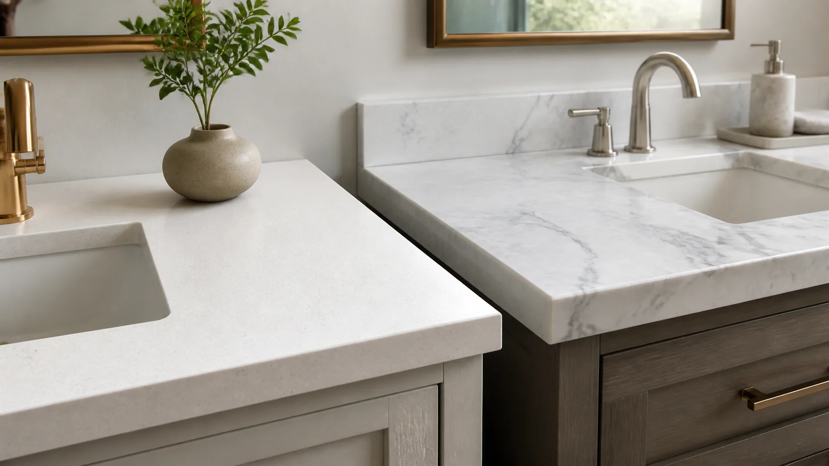 Quartz vs Marble Vanity Top: Stains, Etching, and Care
